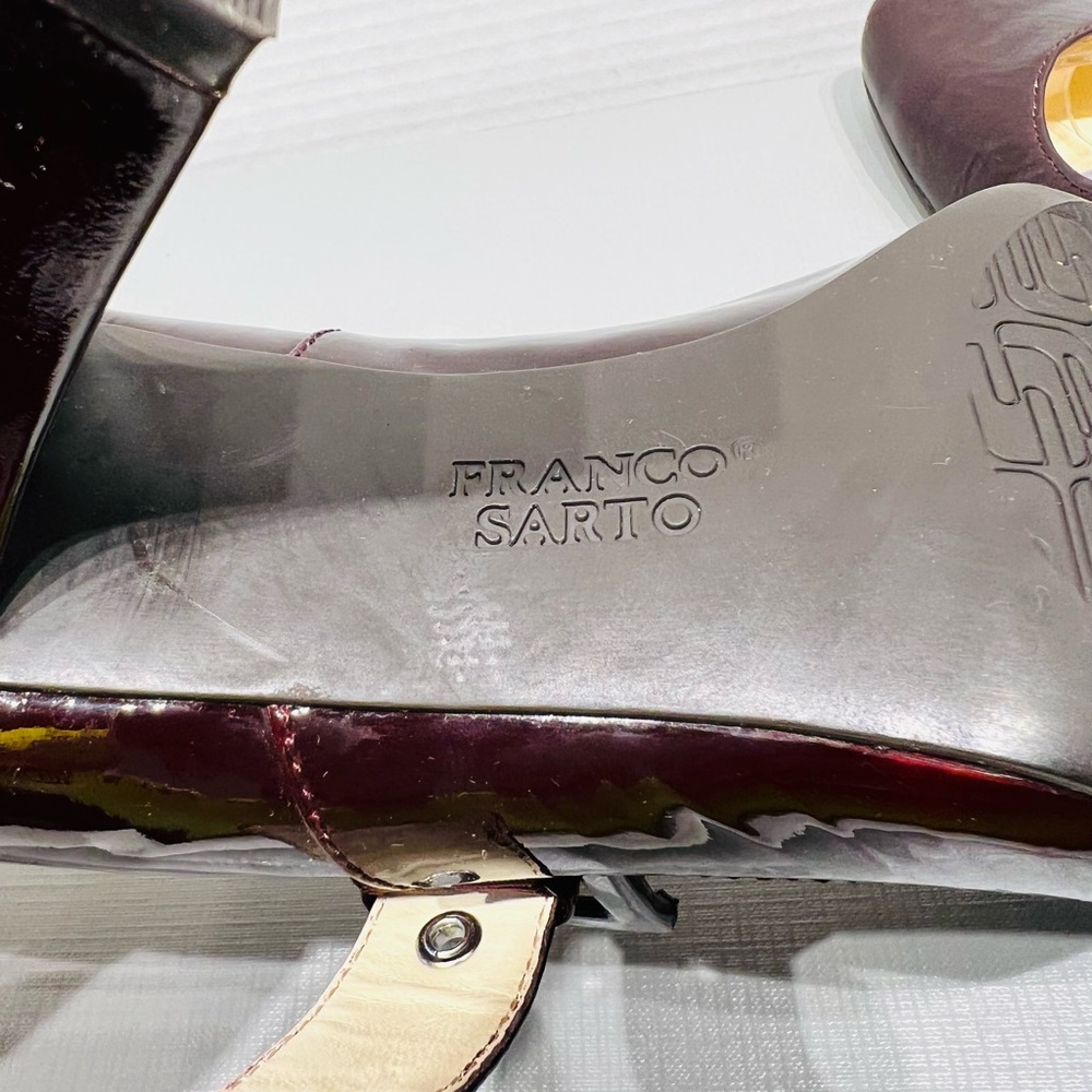 Franco Sarto Mary Jane Tenor Square Toes Side Buckle Closure Patent Leather - Picture 12 of 14